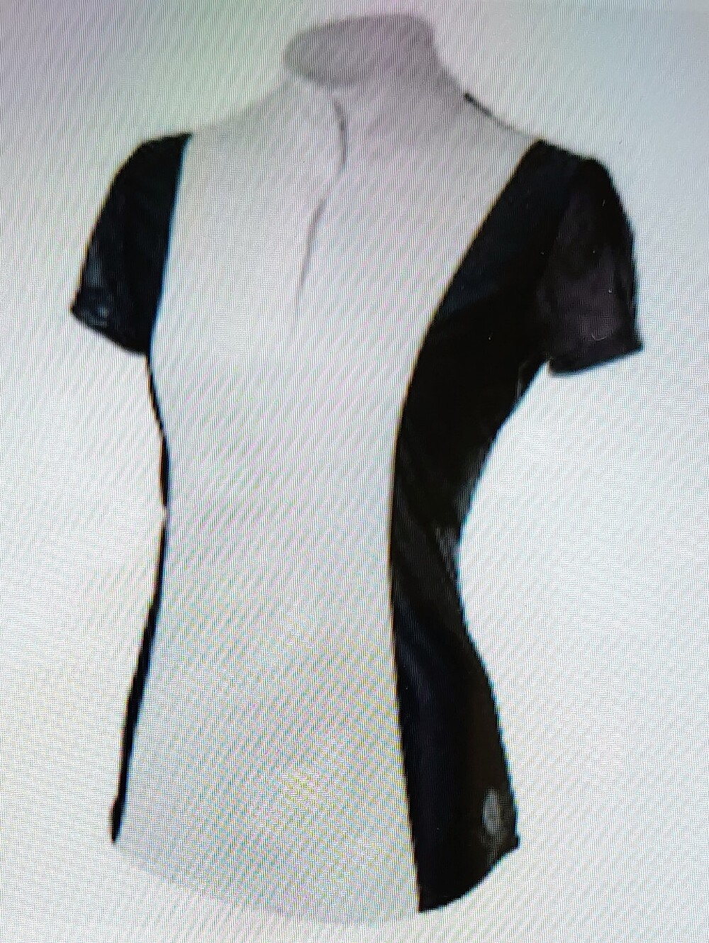 Navy & White Short Sleeve Colorblock Polo Top by Equinavia Martha Performance  S